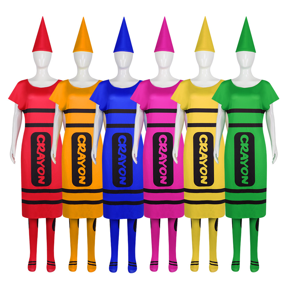 Party Games Group - Halloween Women Crayon Cosplay Outfit Full