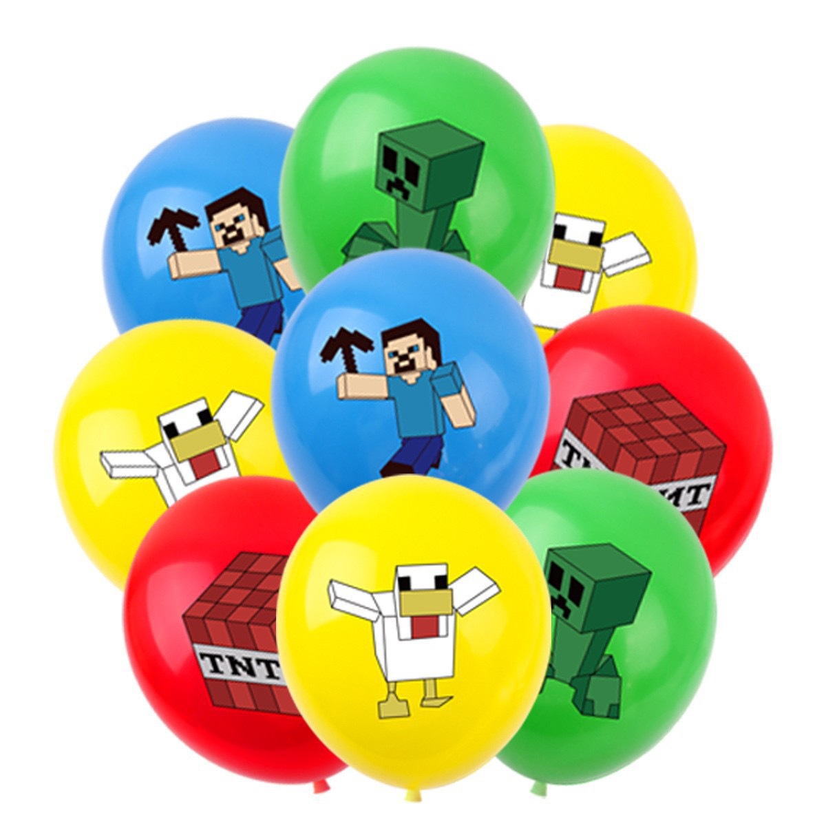 Party Games Group - 50/100pcs for Minecrafte Pixel Balloon Anime