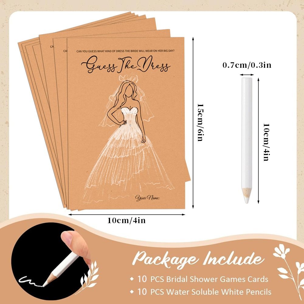 10Pcs Guess The Dress Bridal S - Party Games Bridal Shower recension och pris