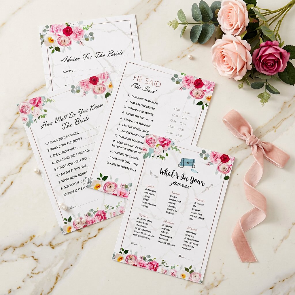 Bridal Shower Game Cards Set,  - Party Games Bridal Shower recension och pris