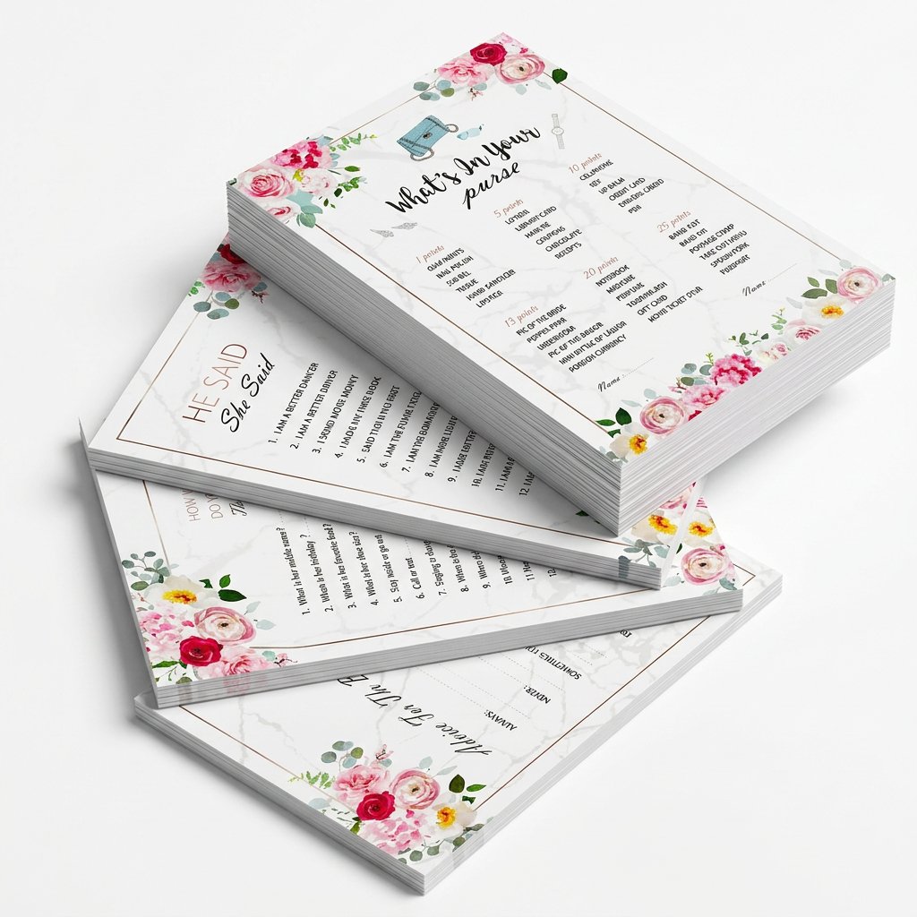 Bridal Shower Game Cards Set,  - Party Games Bridal Shower recension och pris