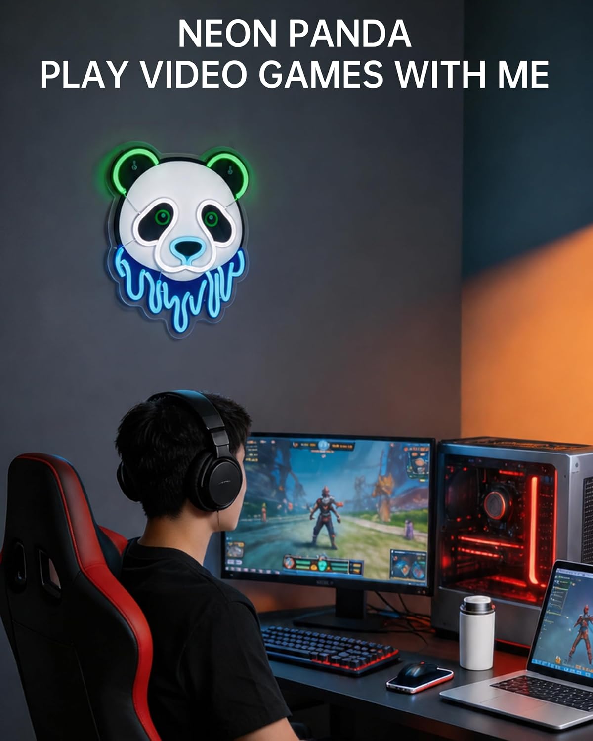 Panda LED Neon Sign USB Neon L - Zoo Party Games recension och pris