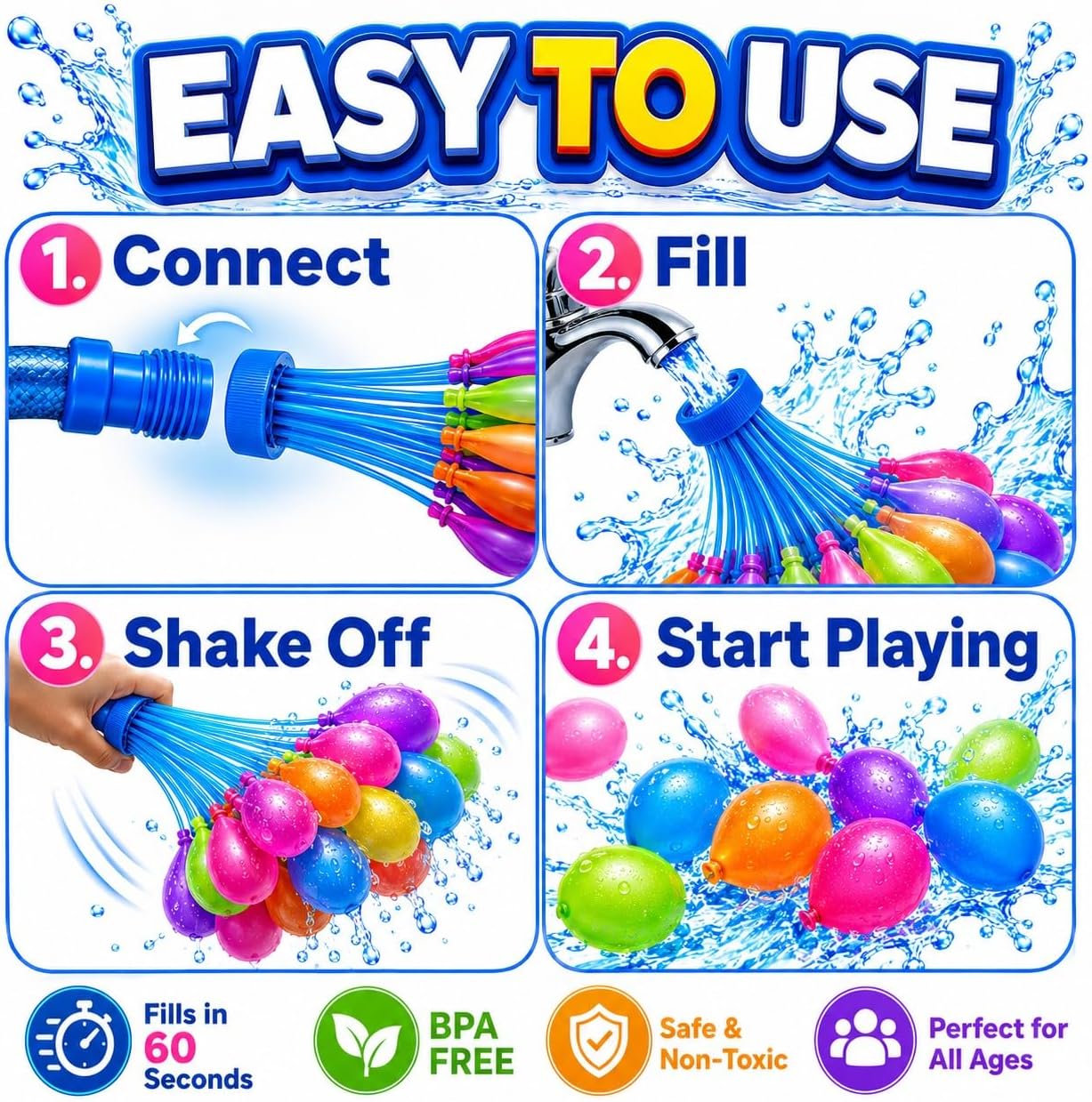 Water Balloons Quick Fill & Se - Quick Games Party recension och pris